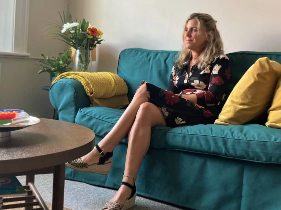 Counsellor Katy Tucker at her practice in Farnham